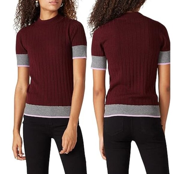 Tome Collection Rent The Runway Plum Ribbed Sweater XS 26287 - Picture 1 of 7